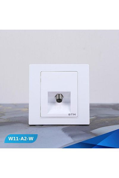 Btm White single TV socket -3 pieces