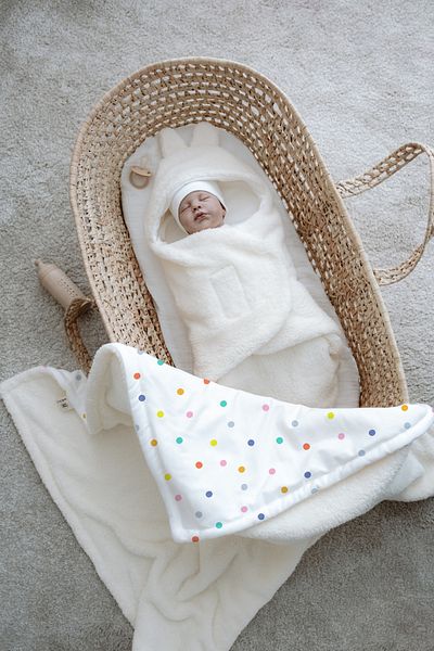 Tuğba Kuğu Dotty Plush Swaddle and Double Face Blanket