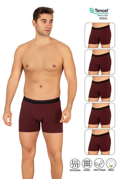 ÖZKAN underwear Özkan 11256 - Pack of 5 Premium Modal Cotton Men's Boxer Shorts