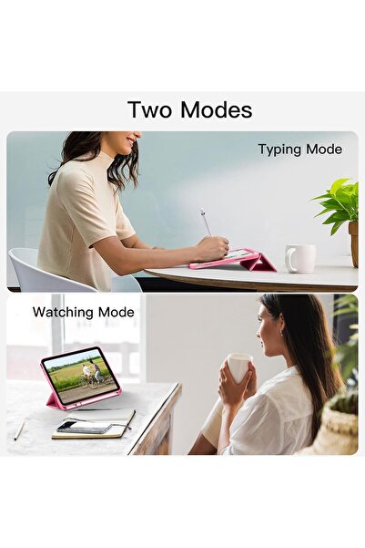 AWH iPad 10th Gen Case (2022), Watermelon Pink, Soft TPU, Pencil Holder, Trifold Stand & Auto Wake!