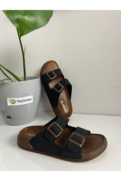 Witta Adjustable Orthopedic Men's Slippers with Buckle