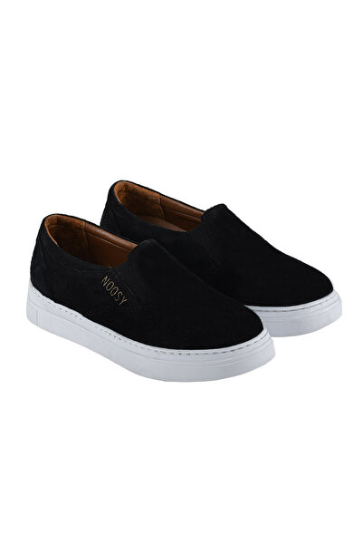 NOOSY Hakiki Deri Siyah Unisex Çocuk Sneaker