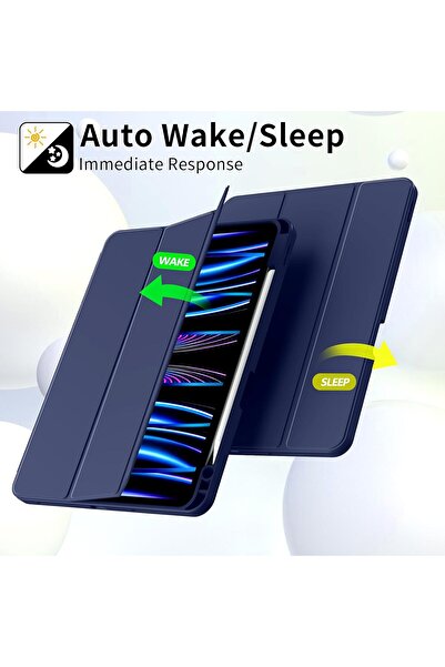 AWH BFGTSJF Case for iPad Pro 11" 4th/3rd/2nd Gen 2022/2021/2020, Pencil Holder, Navy