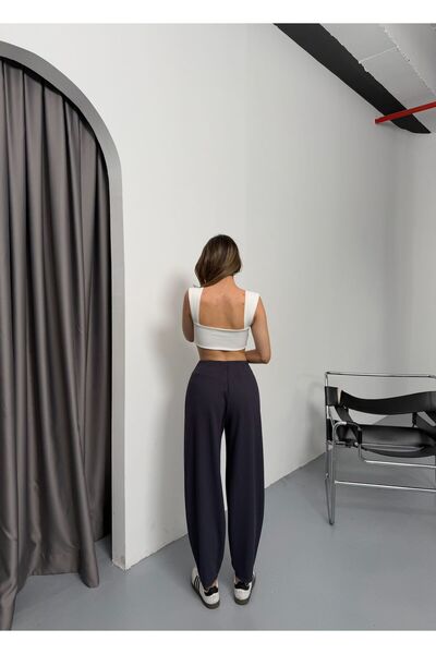 TunaBlogg Anthracite Scuba Fabric - Balloon Cut Shalwar Model