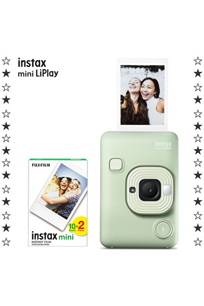 Fujifilm Instax mini LiPlay Hybrid Matcha Green Fotoğraf Makinesi 20'li Film