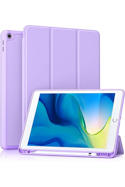 AWH حافظة لجهاز iPad مقاس 10.2 بوصة من الجيل التاسع/الثامن/السابع 2021/2020/2019، مع خاصية السكون/التنشيط التلقائي، وحامل أقلام، باللون الخزامي