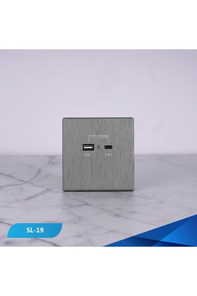 Btm USB + TYP-C port socket, wooden lead piano -6 pieces