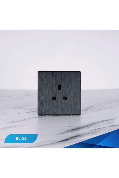Btm مقبس بيانو خشبي أسود بقوة 13 أمبير - قطعتين