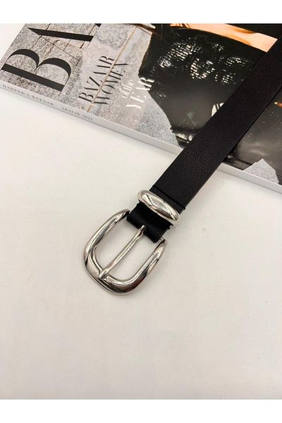 MODAM HİFA Bază Cataramă Argintiu Femei Curea Pantaloni Curea Rochie Curea Cămașă Curea Jachetă