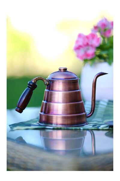 Bakır Concept إبريق شاي نحاسي ملون مؤكسد - موديل مقطع