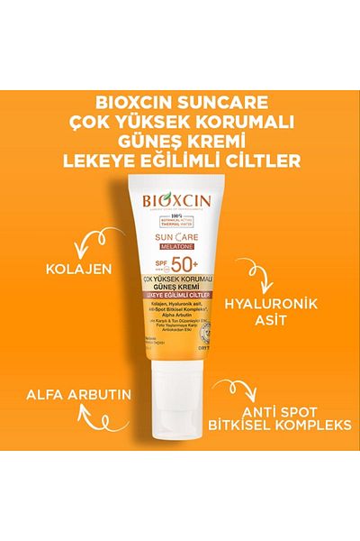 Bioxin Bioxcin Sun Care Melatone 50 - Very High Protection Sun Cream with Blemish Prone 50 Ml