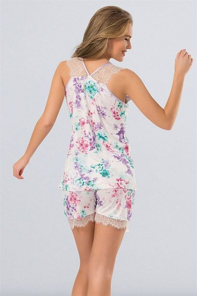 TÜREN Floral Print Women's Shorts Set - 3266