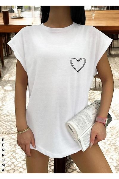 BENROMA 1 tricou este un cadou pentru achiziții de 6 și mai sus în coș - tricou fără mâneci imprimat