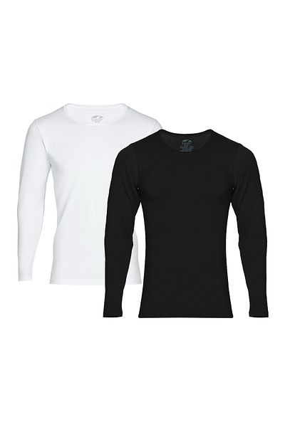 Şahin Şahin Men's Lycra Long Sleeve Bodysuit - Pack of 2
