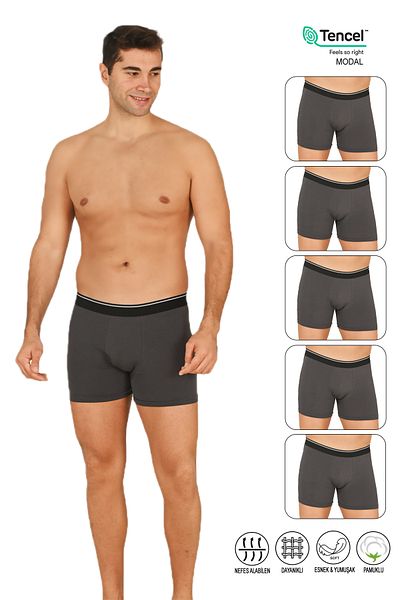 ÖZKAN underwear Özkan 11256 - Πακέτο 5 ανδρικών μποξερ σορτς Premium Modal Cotton