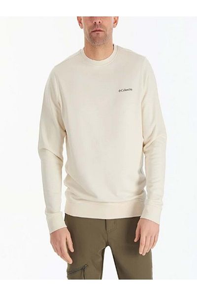 MTNSTOR Columbia C1094 Men's Plus Size Two Thread Crew Neck Sweatshirt - C1094 - White - ST01404-White-4XL