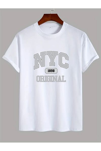uyguntarz Μπλουζάκι NYC Printed Unisex Oversize