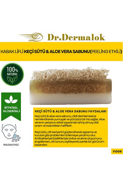 Dr.Dermalok Pumpkin Fiber Goat Milk Aloe Vera Soap (Peeling Effect)
