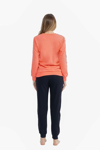 U.S. Polo Assn. Η.Π.Α. Polo Assn. 17075 - Ροζ γυναικεία αθλητική φόρμα, μακριά μανίκια και ελαστικά πόδια