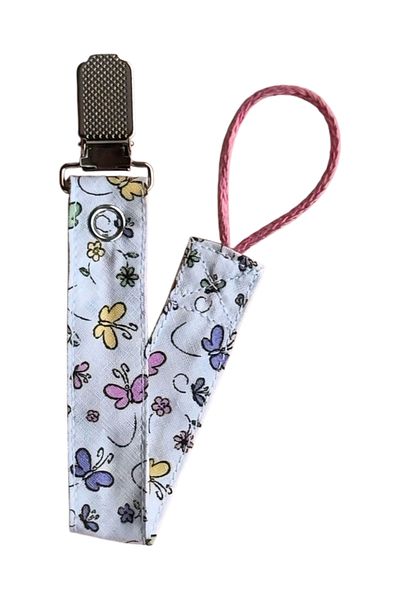 JMB Just My Baby Pacifier Strap - 3-Piece - Butterfly/Leopard/Heart - Figured