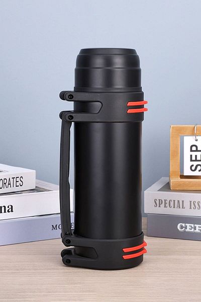 Weather Forecast 304 L Steel Black Vacuum Large Thermos - Hanging Camping Picnic Thermos Cin488Sy