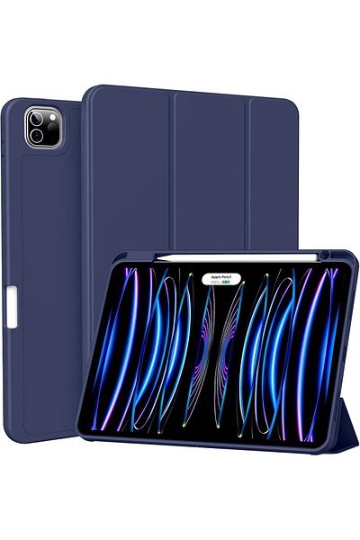 AWH حافظة BFGTSJF لجهاز iPad Pro مقاس 11 بوصة من الجيل الرابع/الثالث/الثاني 2022/2021/2020، حامل أقلام، أزرق داكن
