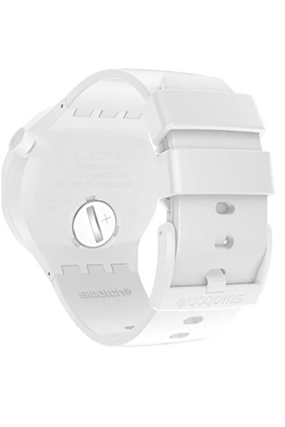 Swatch Sb03w100 Model White Clock