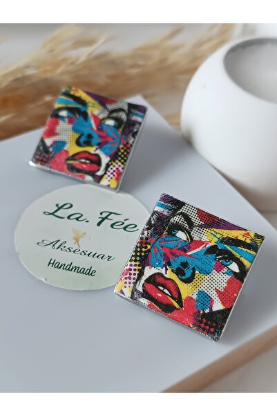 La fee aksesuar Roy Lichtenstein Women's Earrings - Go Girl Power Girl Gift P...