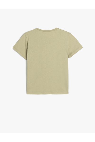 Koton Crew Neck Surf Printed Short Sleeve Cotton T-Shirt