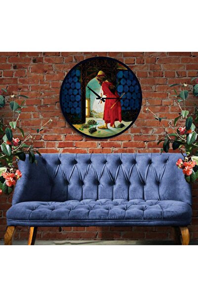 EMYA HOME Ceas de perete din lemn Turtle Trainer 30 Cm