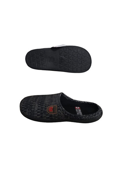 GEZER Ανδρική Μαύρη Ορθοπεδική Σόλα Εσωτερική Καθημερινή Παντόφλες