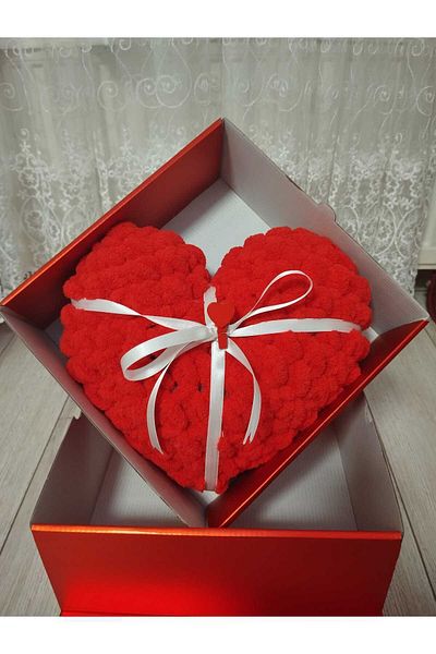 EKANS Alize Puffy Heart Pillow with Gift Box, 35-40 cm