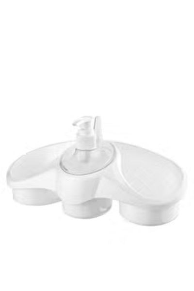 Titiz Scrub Brush with Liquid Soap Dispenser Holder