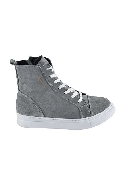 NOOSY Γνήσιες δερμάτινες γκρι Unisex παιδικές μπότες
