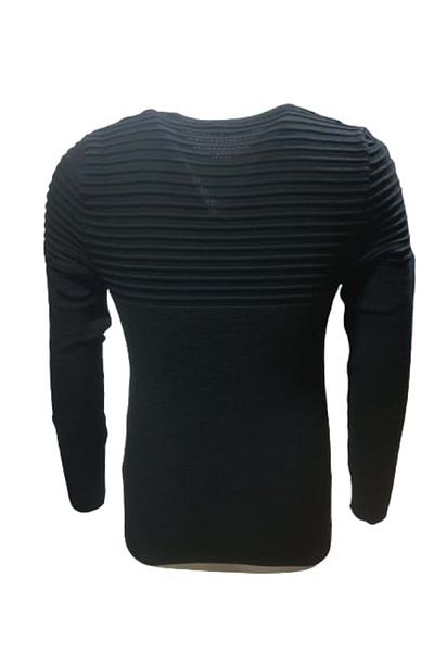 Ce-Ce Fashion Men's Basic Knitwear Cycling Thin Sweater - C3005 - Black - XXL St00809