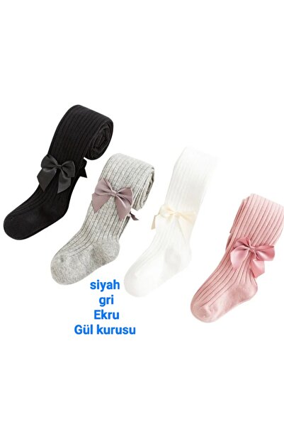 ÖZKARDEŞLER BABY Bebek ve çocuk killotlu çorap 4lü fiyonklu