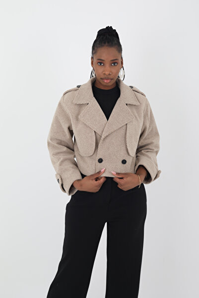 Viskosa Short Coat with Belt