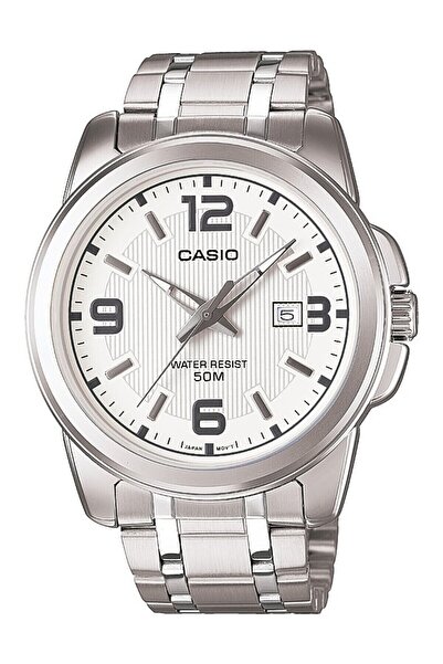 Casio White Corodnu Silver Color Men's Wristwatch with Dial