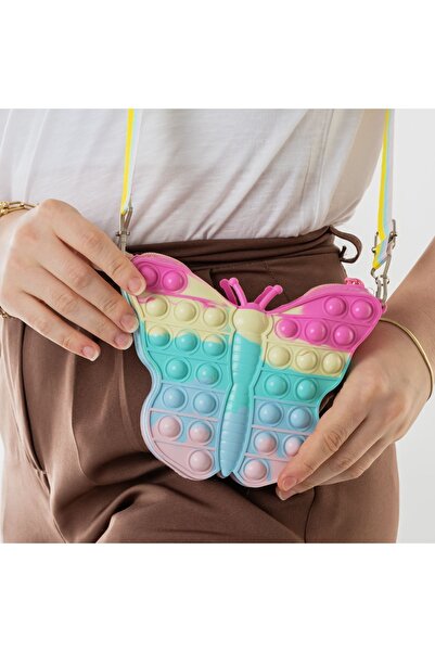 allwear Silikon Popit Çanta Kelebek Model