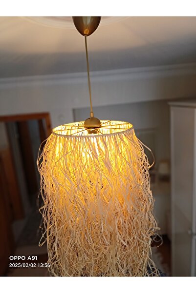 Ağış Elektrik Dekoratif Rafya Avize