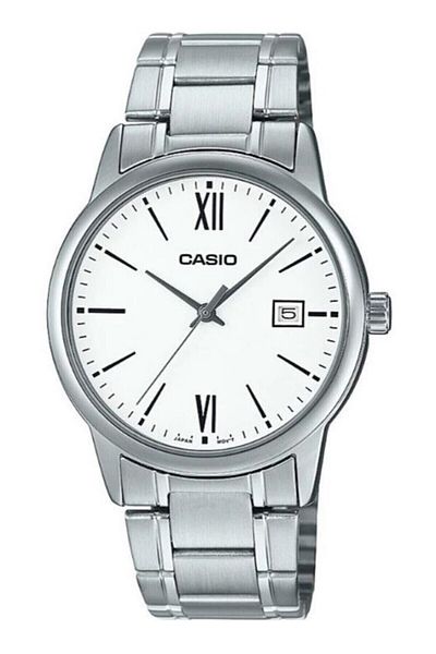 Casio Silver Color Men's Wristwatch with White Cord