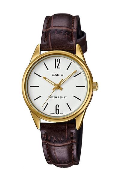 Casio Case Gold Cord Brown Color Women's Wristwatch