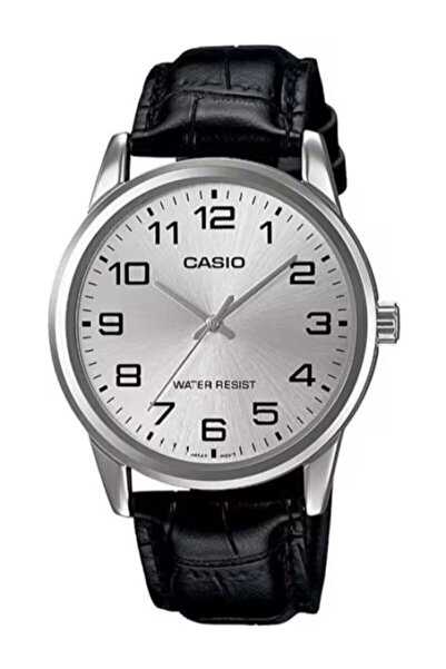 Casio Kadranı Gümüş Kordonu Siyah Renk Erkek Kol Saati