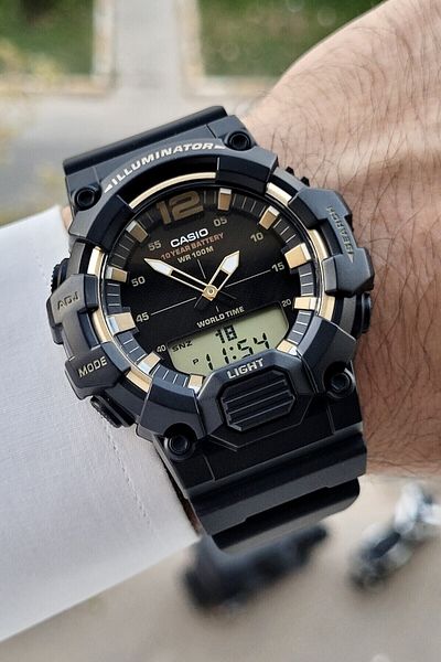 Casio ساعة يد رجالية لون أسود