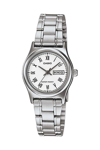 Casio Silver Color Women's Wristwatch with White Cord