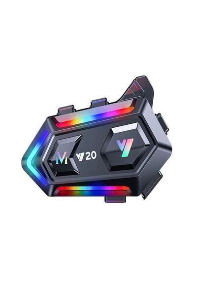 Kensa Y020 Ip67 Su Geçirmez Sesli Asistan Rgb Hd Ses Bluetooth Interkom Kask Kulaklığı