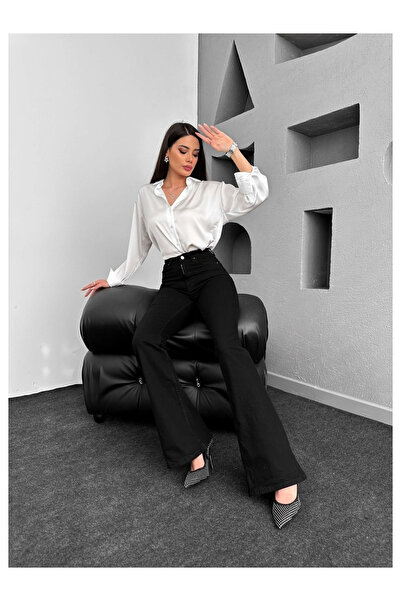 LİMABEL Milano Jadira Lara Dodge Black Flare Jeans - Flared Leg, Colorfast Power (New Season)