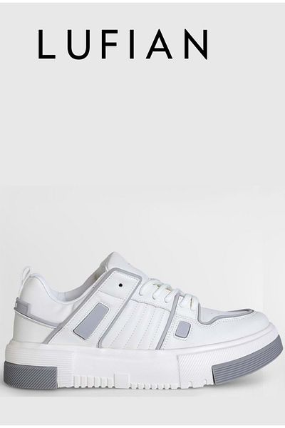 Lufian 112230193 Ανδρικά δερμάτινα παπούτσια Oliver Sneaker Λευκά