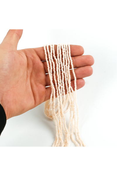 yfhobi 1 Dizi (145-155 Adet) - 2 mm Yassı Kristal Cam Boncuk Dizisi Mat Janja...