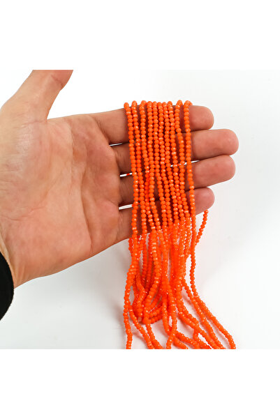 yfhobi 1 Dizi (145-155 Adet) - 2 mm Yassı Kristal Cam Boncuk Dizisi Mat Turun...